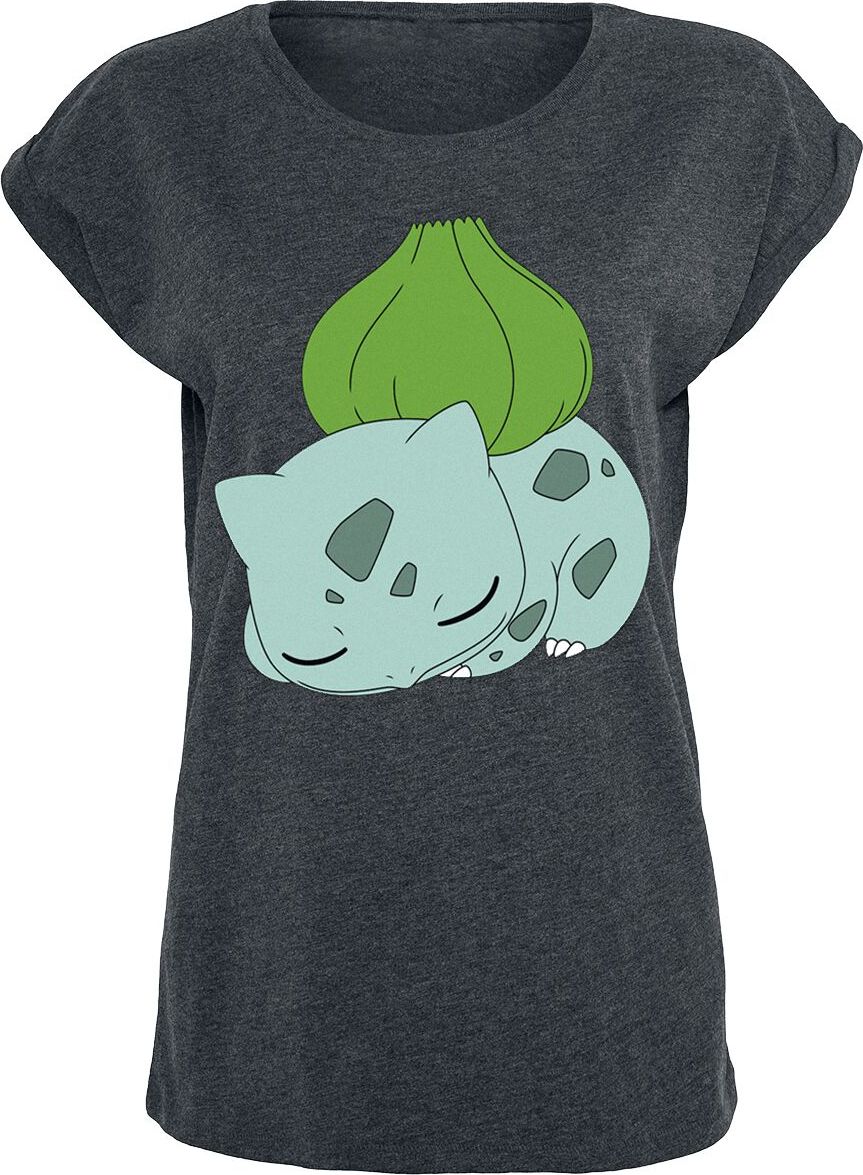 Pokémon Bulbasaur Dámské tričko tmavě prošedivělá - Merchstore.cz