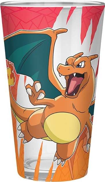 Pokémon Charizard sklenicka transparentní - Merchstore.cz