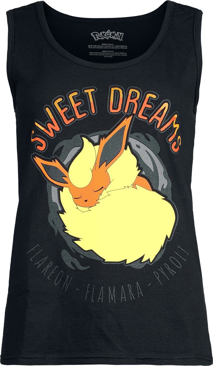 Pokémon Flamara - Sweet Dreams Dámský top černá - Merchstore.cz