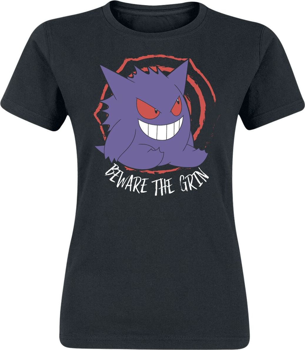 Pokémon Gengar - Beware The Grin Dámské tričko černá - Merchstore.cz