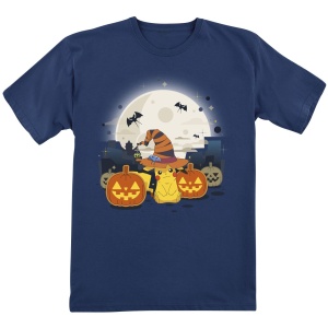 Pokémon Kids - Pikachu - Halloween detské tricko tmavě modrá - Merchstore.cz