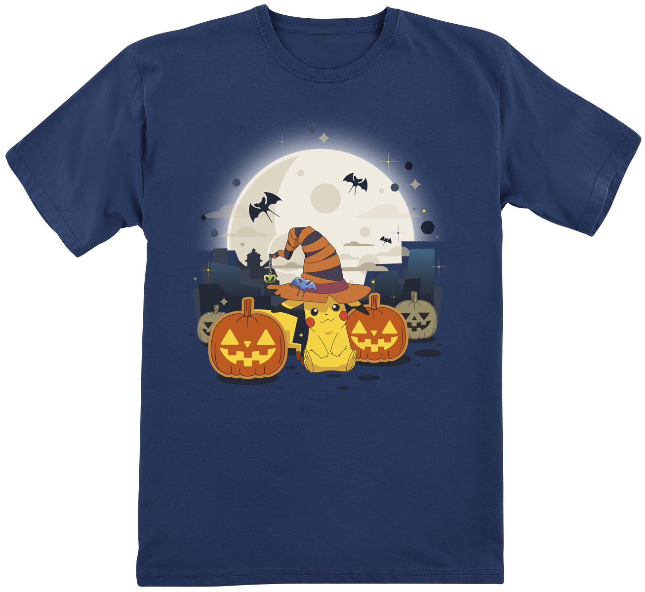 Pokémon Kids - Pikachu - Halloween detské tricko tmavě modrá - Merchstore.cz
