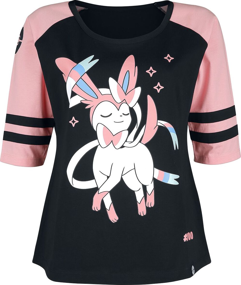 Pokémon Sylveon Dámské tričko s dlouhými rukávy cerná/ružová - Merchstore.cz