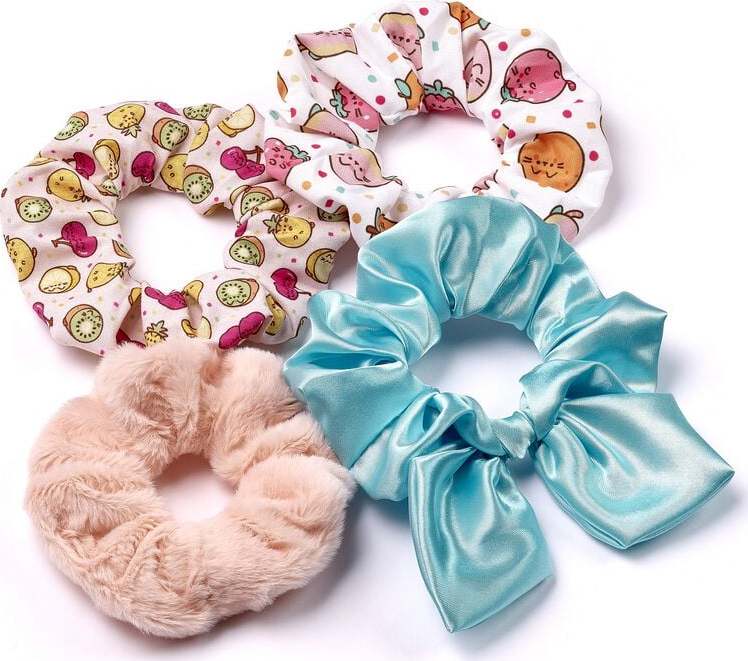 Pusheen Balení 4 ks gumiček do vlasů Vlasové gumičky vícebarevný - Merchstore.cz