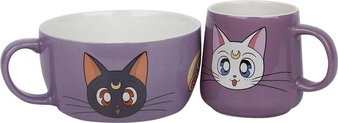 Sailor Moon Luna & Artemis jídelní sada vícebarevný - Merchstore.cz