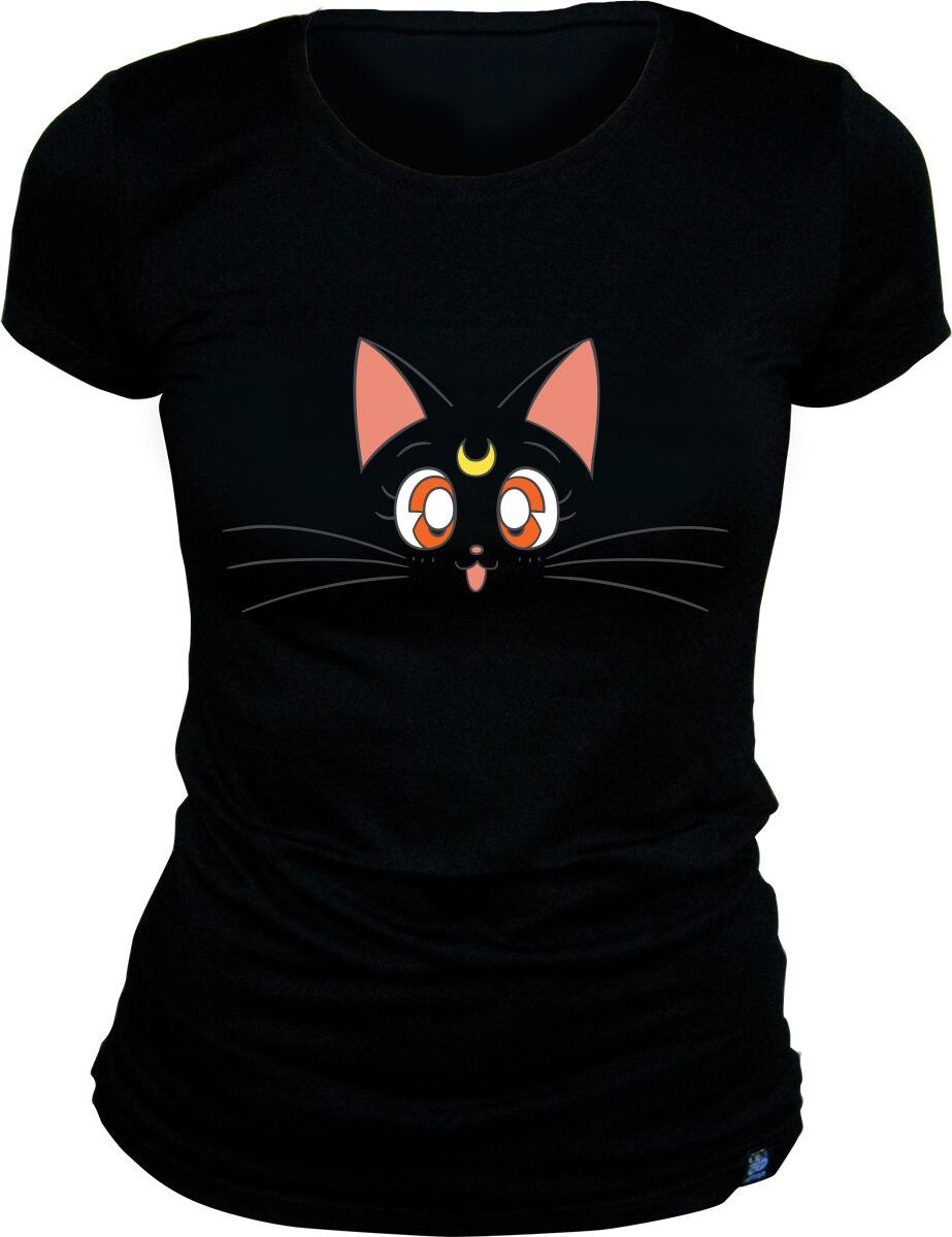 Sailor Moon Luna Dámské tričko černá - Merchstore.cz Sailor Moon Luna Dámské tričko černá - Merchstore.cz