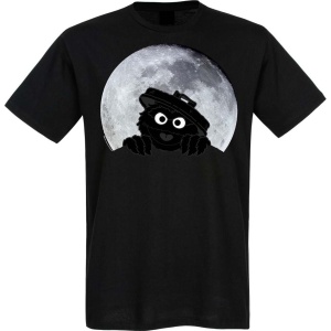 Sesame Street Oskar Moonlight Tričko černá - Merchstore.cz