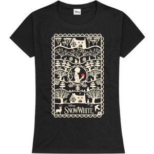 Sněhurka a sedm trpaslíků PaperCut Dámské tričko černá - Merchstore.cz