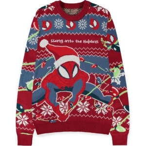 Spider-Man Swing Into The Holidays Pletený svetr vícebarevný