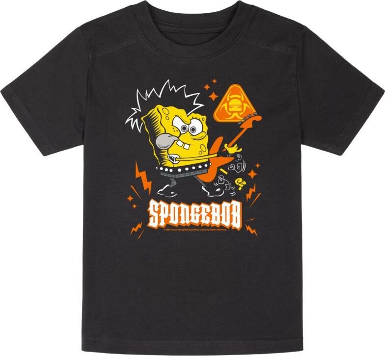 SpongeBob SquarePants Metal-Kids - Spongebob - Gitarre detské tricko černá - Merchstore.cz