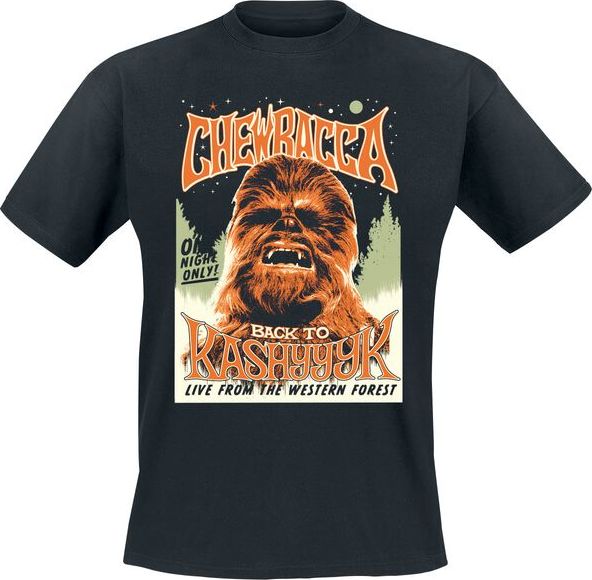 Star Wars Chewbacca Tričko černá - Merchstore.cz