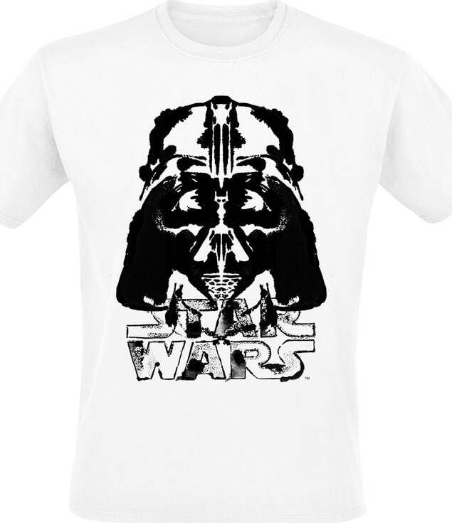 Star Wars Darth Vader - Inked Helmet Tričko bílá - Merchstore.cz