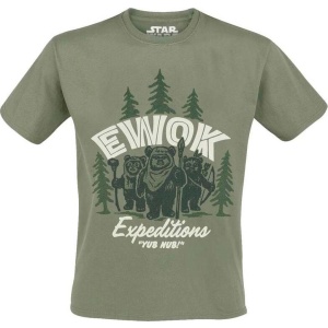 Star Wars Ewok Tričko olivová - Merchstore.cz
