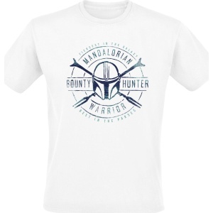 Star Wars The Mandalorian - Bounty Hunter Warrior Tričko bílá