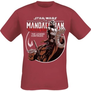 Star Wars The Mandalorian - Circle Tričko červená - Merchstore.cz