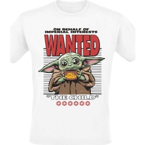 Star Wars The Mandalorian - Grogu - Wanted On Behalf Of Imperial Interests Tričko bílá - Merchstore.cz