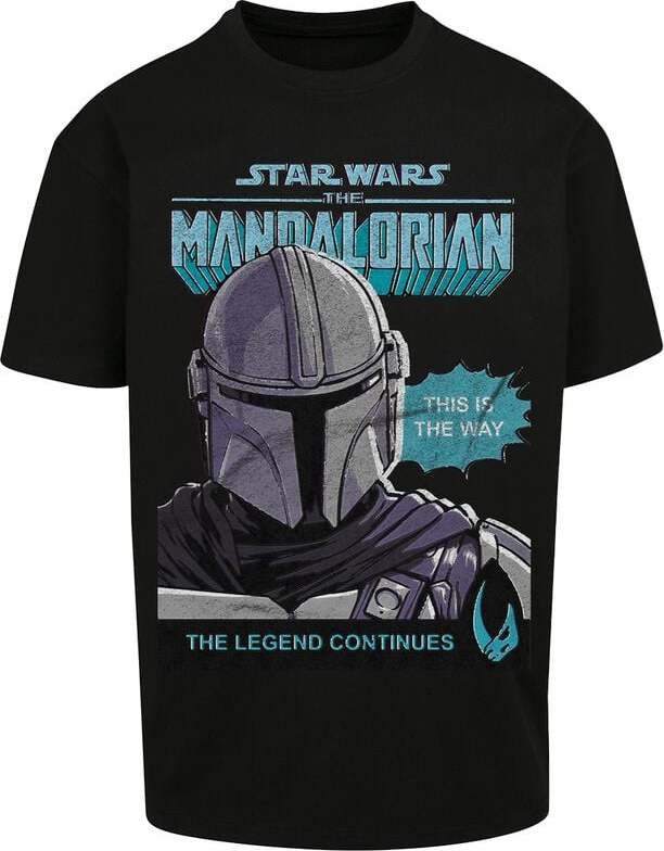 Star Wars The Mandalorian - Mando Legend Continues Tričko černá - Merchstore.cz