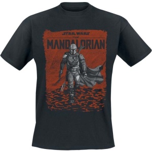 Star Wars The Mandalorian - Mando Walk Tričko černá - Merchstore.cz