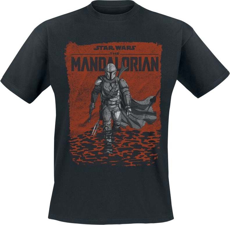 Star Wars The Mandalorian - Mando Walk Tričko černá - Merchstore.cz