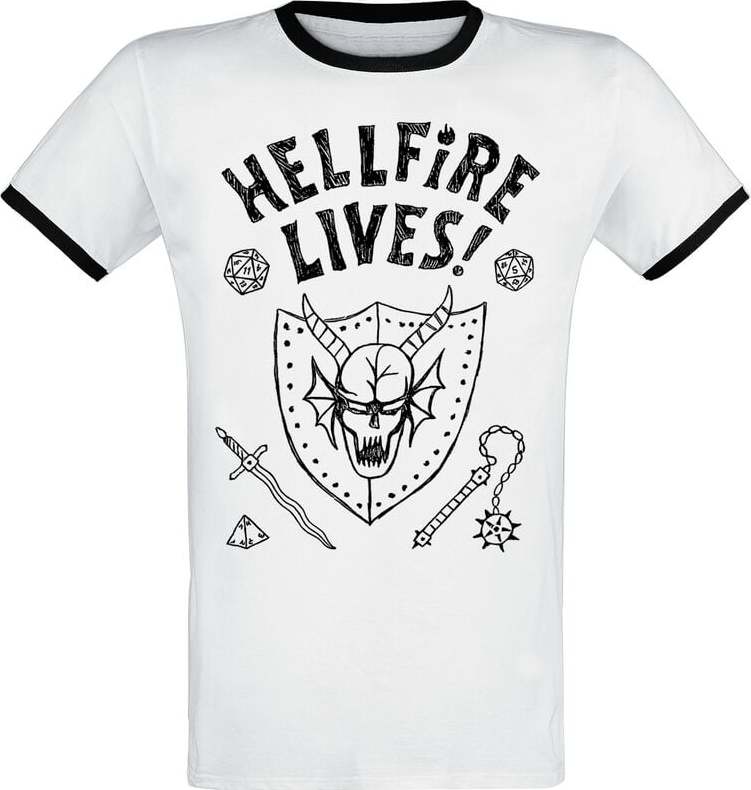 Stranger Things Season 5 - Hellfire Lives! Tričko vícebarevný - Merchstore.cz