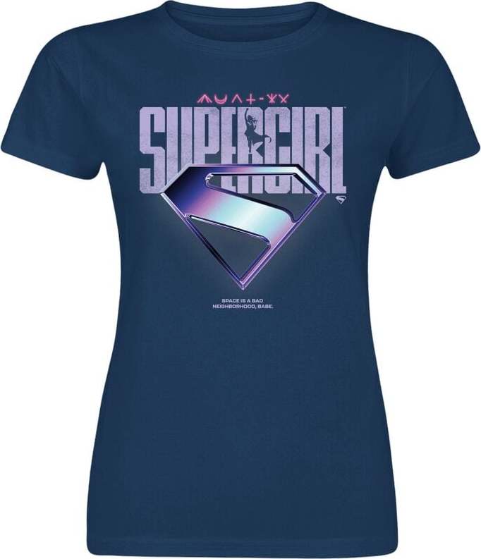 Supergirl Space Is A Bad Neighborhood Dámské tričko námořnická modrá - Merchstore.cz