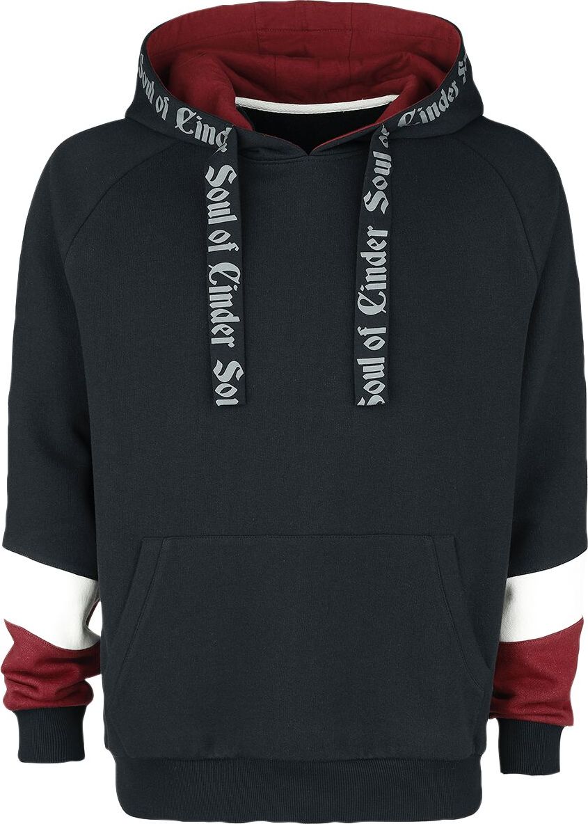 Dark Souls Bonfire Mikina s kapucí cerná/cervená - Merchstore.cz