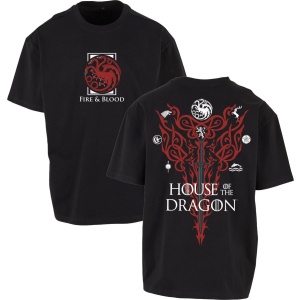 Game Of Thrones House of the Dragon - Fire & Blood Houses Emblems Tričko černá - Merchstore.cz