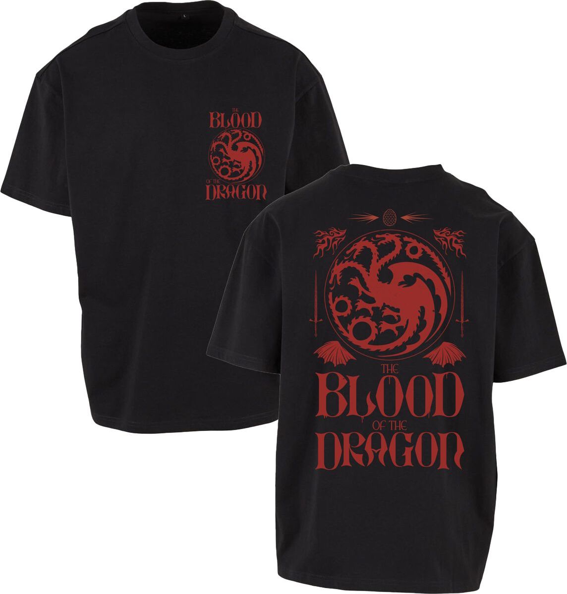 Game Of Thrones House of the Dragon - The Blood Of The Dragon Tričko černá - Merchstore.cz
